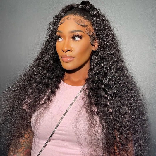 Deep Wave Lace Frontal Wig Pre Plucked Water Wave Lace Front Brazilian Human Hair Wigs for Black Women