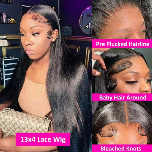 Straight Lace Front Wigs Human Hair 13X6 Hd Lace Frontal Wig 13X4 Bone Straight Human Hair Wigs Hair Accessories For Women